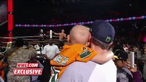 Seven-year-old cancer survivor Kiara Grindrod meets John Cena and Sting