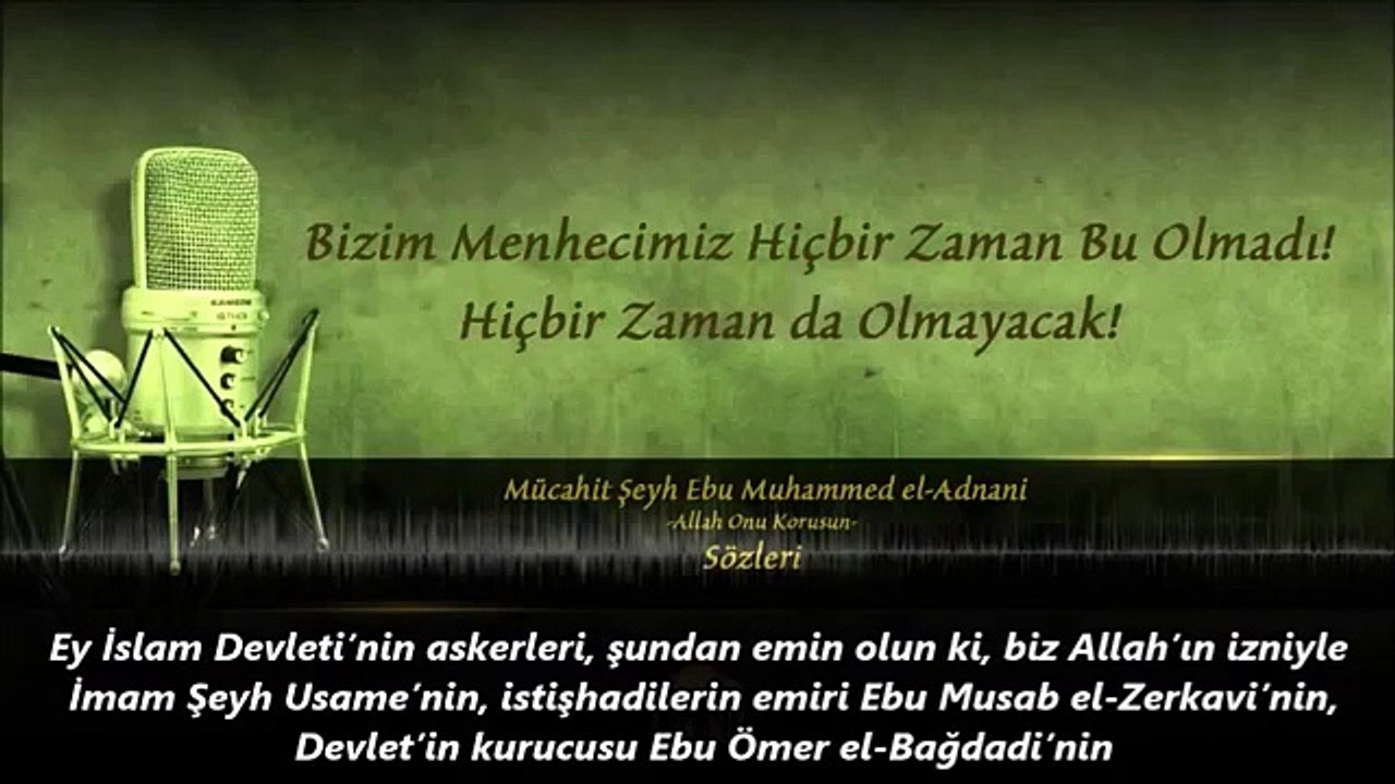 IRAK ŞAM ŞİRK KÜFÜR İRCA DEVLETİNİN MENHECİ YOLU AYNI KAFİR USAME BİN LADİN GİBİDİR