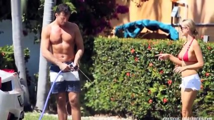 Joanna Krupa - Washing a Car In Miami