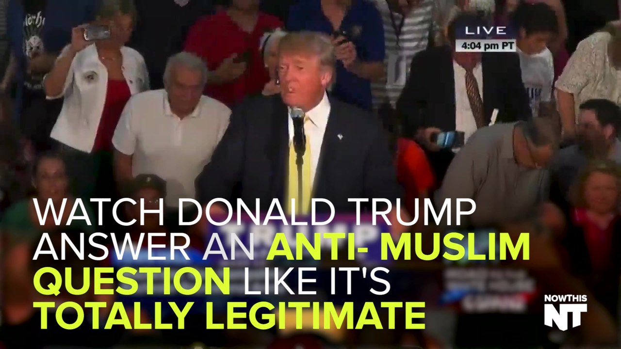 Trump Acknowledges Insanely Racist Answer Like It's Legitimate