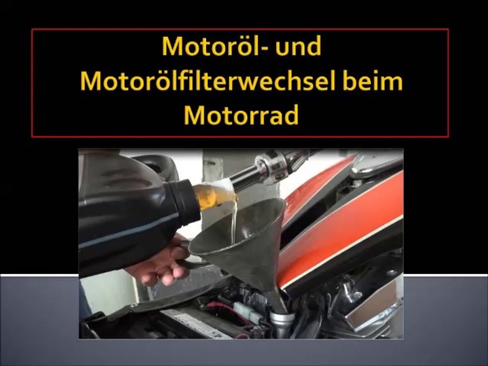 Motoröl- und filterwechsel bei der xv 1600 wildstar
