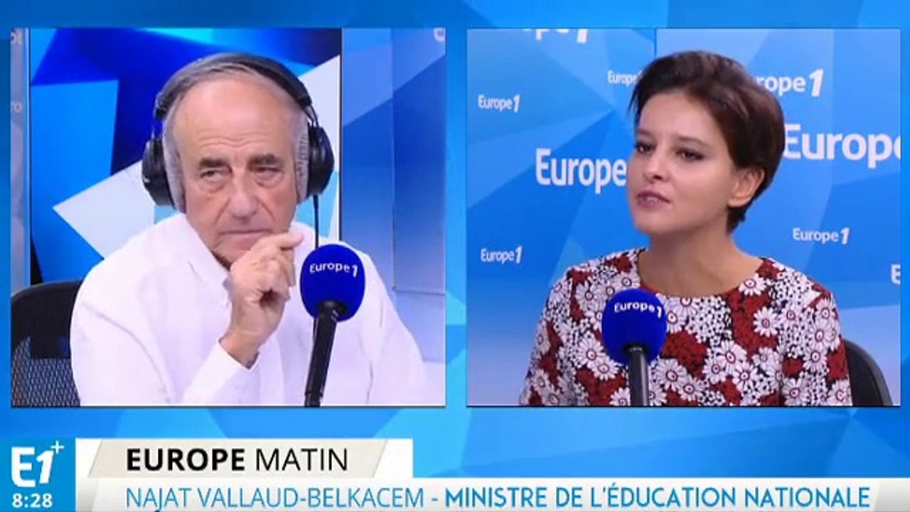 "Pas d'abandon des notes de 0 à 20 dans les disciplines" - entretien sur Europe 1