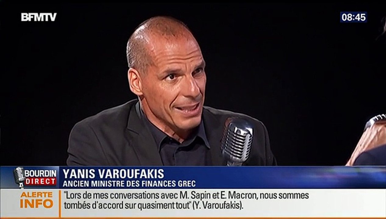 Yanis Varoufakis face à Jean-Jacques Bourdin en direct BFMTV