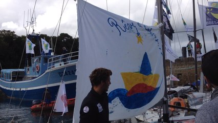 Baptême du bateau de Tanguy Le Turquais