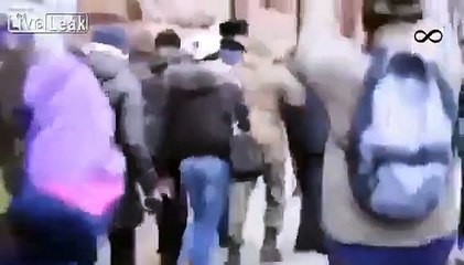 Police getting punked and beat up in Ukraine