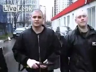 Skaters run in panic when skinheads came to park