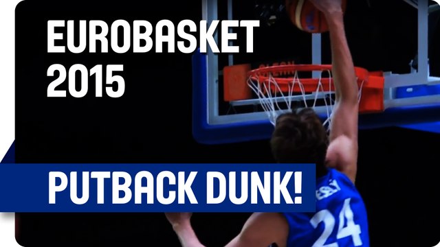 Vesely's Amazing One-Handed Putback Dunk! - EuroBasket 2015