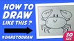 How to Draw a Crab in 30 Seconds - Cara Menggambar Kepiting