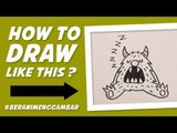 How to Draw Monster Sleeps - Cara Menggambar Monster Lagi Tidur
