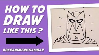 How to Draw a Face of Super Hero from Letter M!