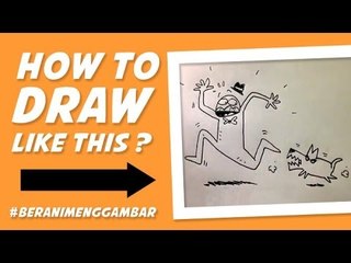 How to Draw a Man Runs Like Crazy Because Chased by The Dog