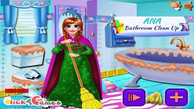╠╣Đ▐ 341 ► Anna Bathroom Clean Up game - frozen anna toilet cleaning game