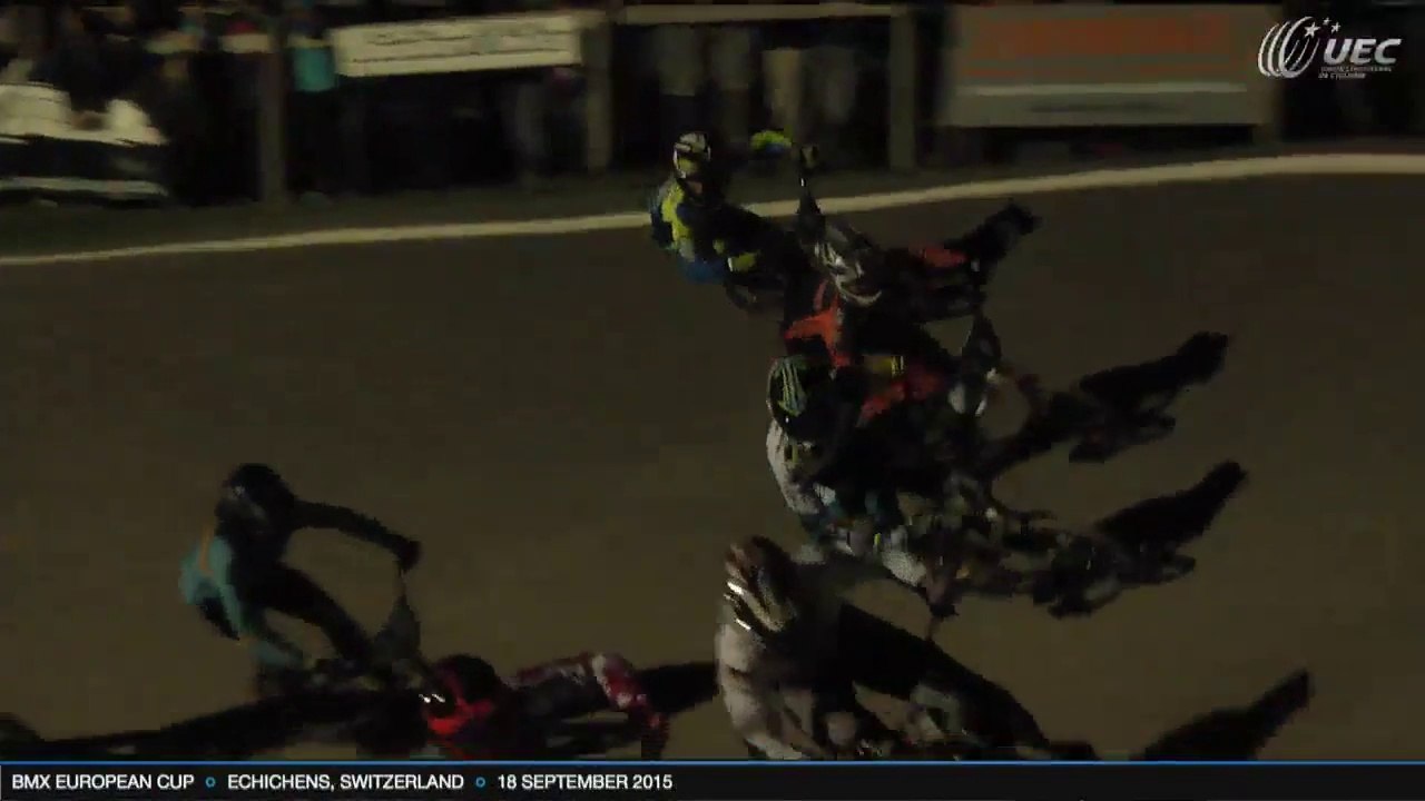REPLAY MAIN FINALS ROUND 7 BMX EUROPEAN CUP ECHICHENS, SWITZERLAND - 18 SEPTEMBERT 2015