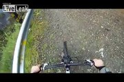 Big bike jump goes way, way wrong
