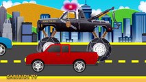 Police Tow Truck VS Police Car - Monster truck Destroyer - Crush & Explosions - Trucks For Kids