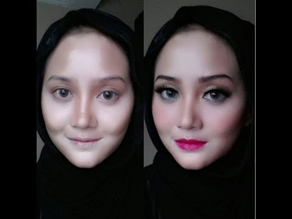 Makeup trick: narrower face (trik wajah lebih lonjong)