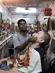 Local barber shop in India