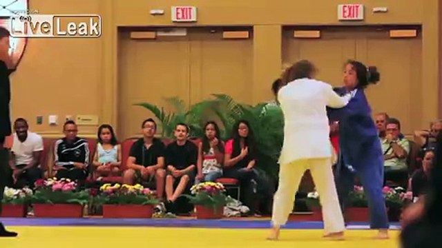 Two Women Both Black Belts A proper judo flip