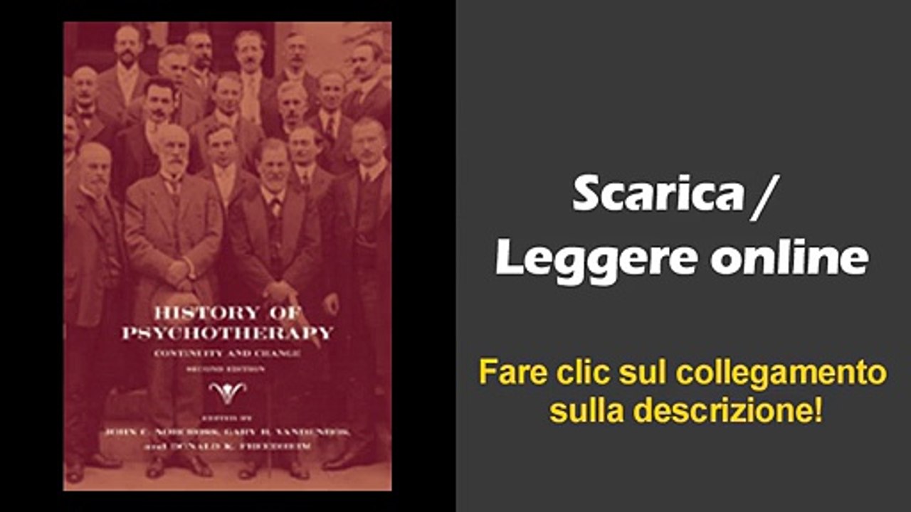 History of Psychotherapy