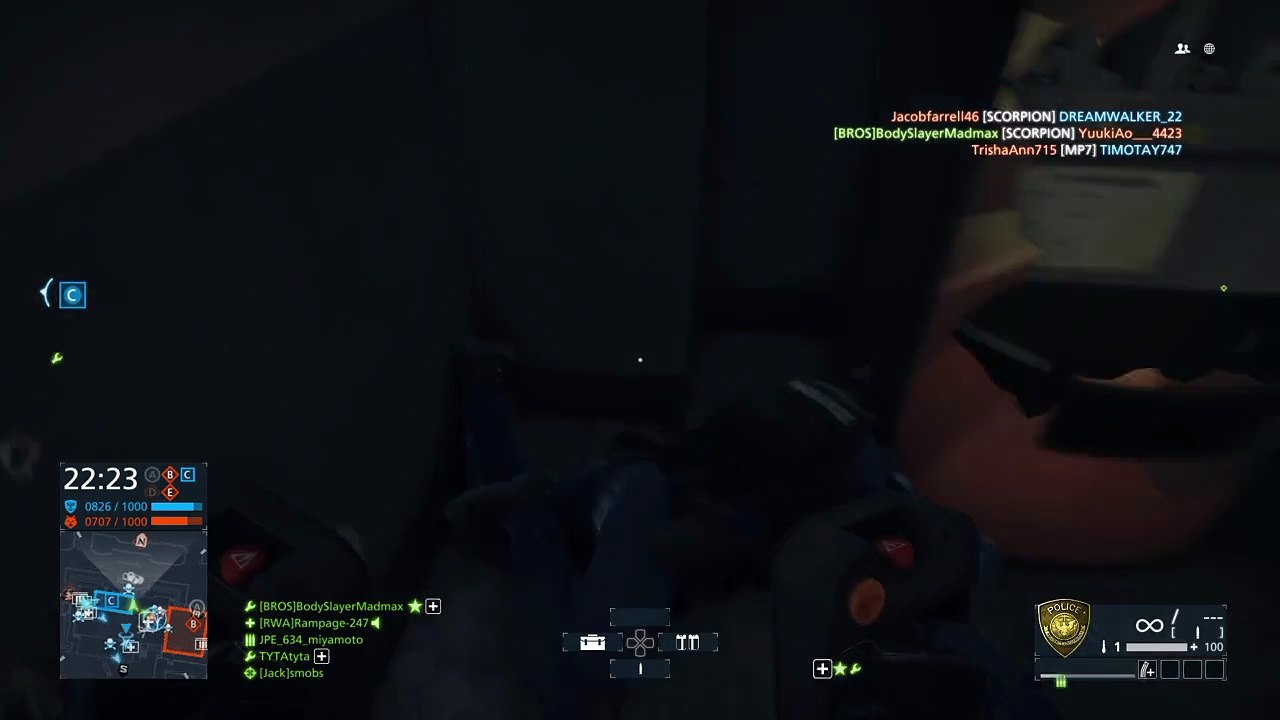 BFHL timely thrown knife kill