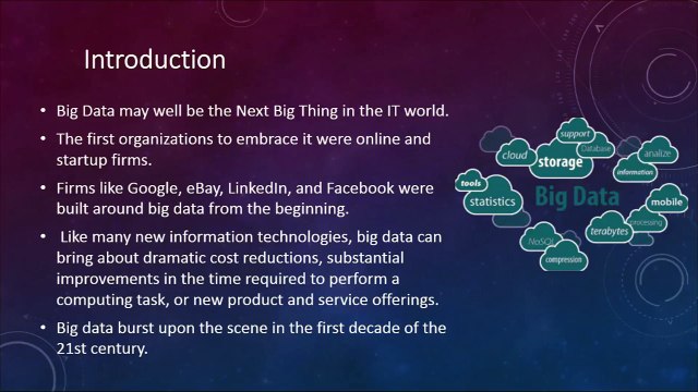 Ravi Namboori - Big Data Presentation