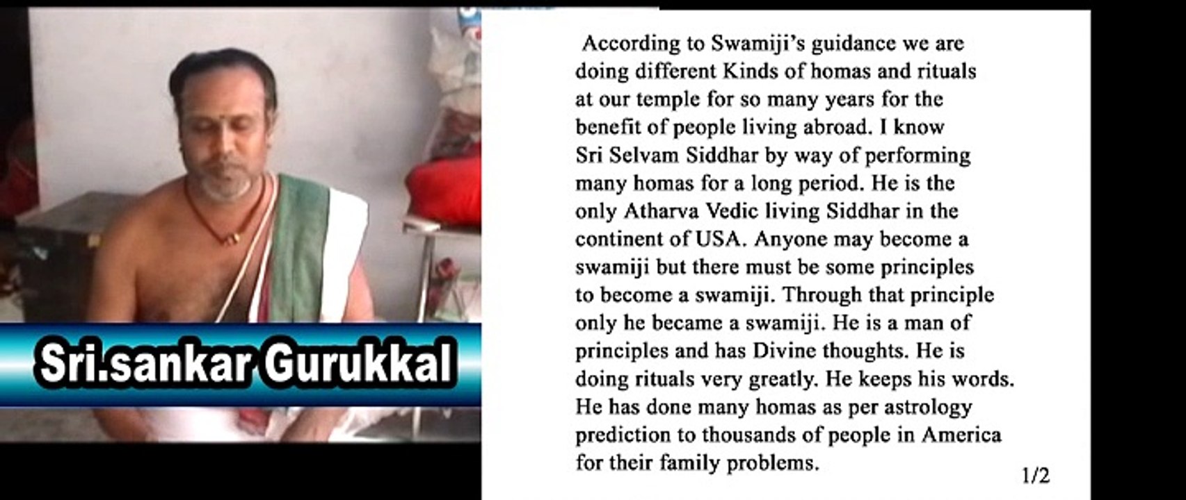 Dr. Commander Selvam  spend devotees amount to run Hindu Temple- Video8