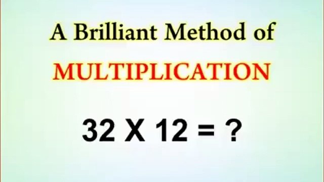 Method of Multiplication-Mathematics tricks-mathematics tips