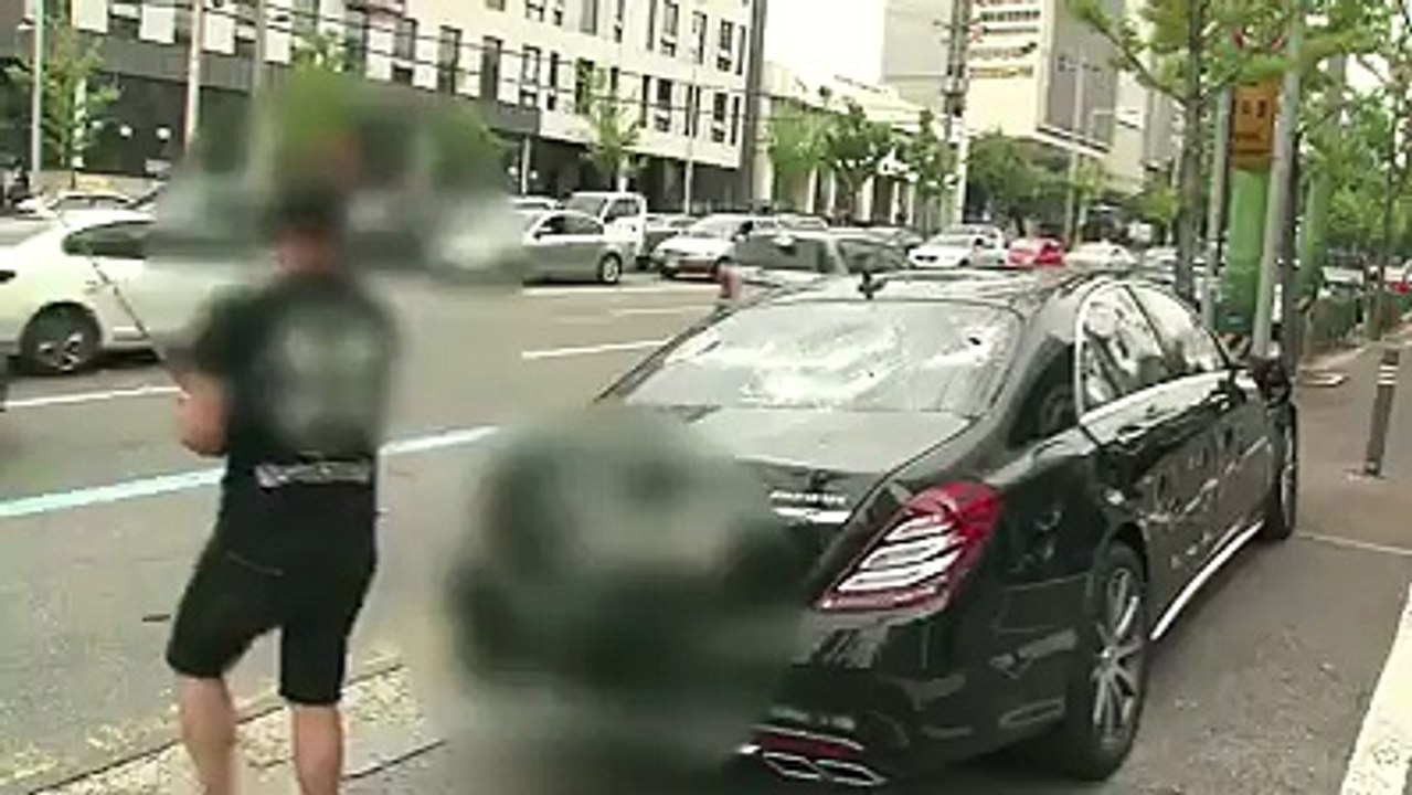 The Man Break His Own Car