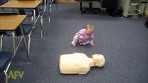 Baby Demonstrates How To Do CPR