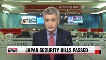 Japan passes controversial security bills as protests rage on