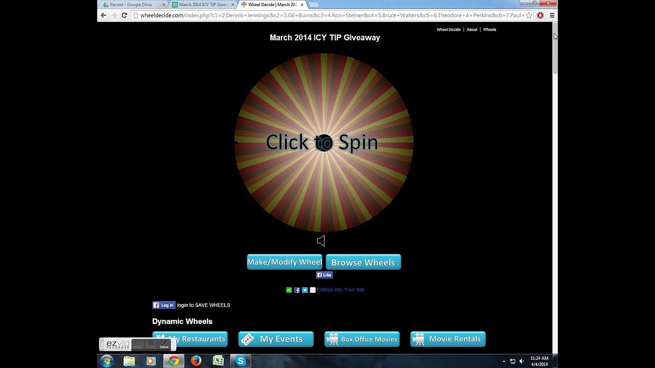 March 2014 ICY TIP GIVEAWAY