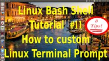 GNU/Linux Bash Shell Tutorial #11- How to custom Linux shell terminal prompt .8 tips and tricks