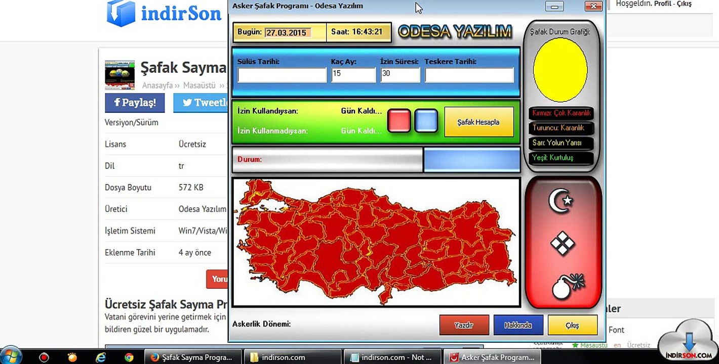 Şafak Sayma Programı nasıl kurulur