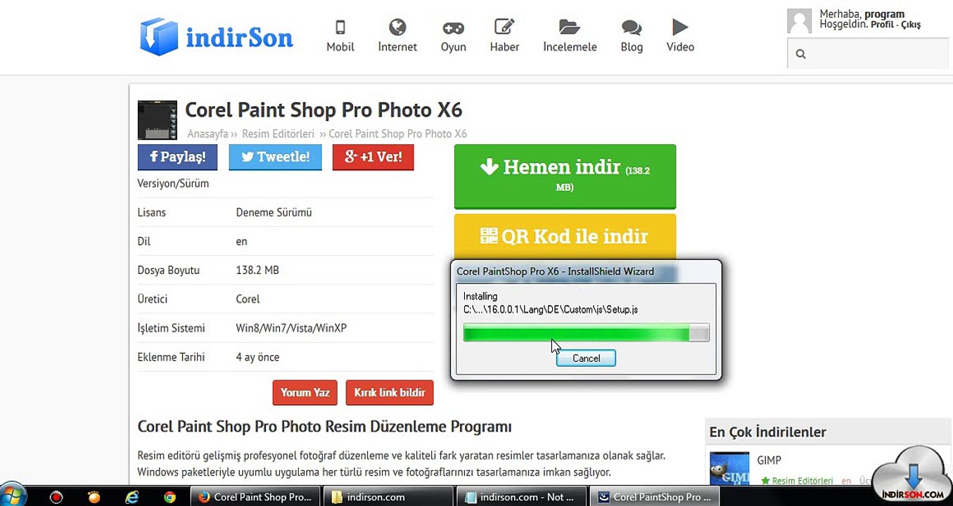 Corel Paint Shop Pro Photo X6 nedir nasıl kurulur