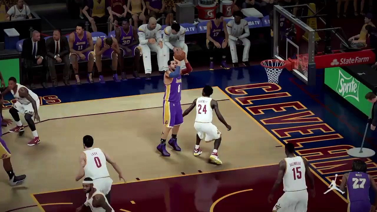NBA 2K15 PS4 1080p HD Mejores jugadas Los Angeles Lakers-@Cleveland Cavaliers