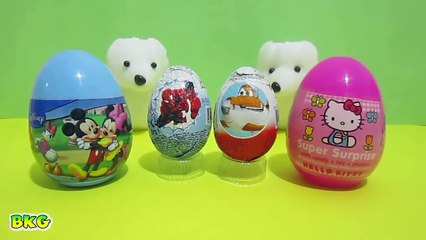 Spiderman Disney Planes Hello Kitty Mickey Mouse Clubhouse Surprise Eggs And Toys