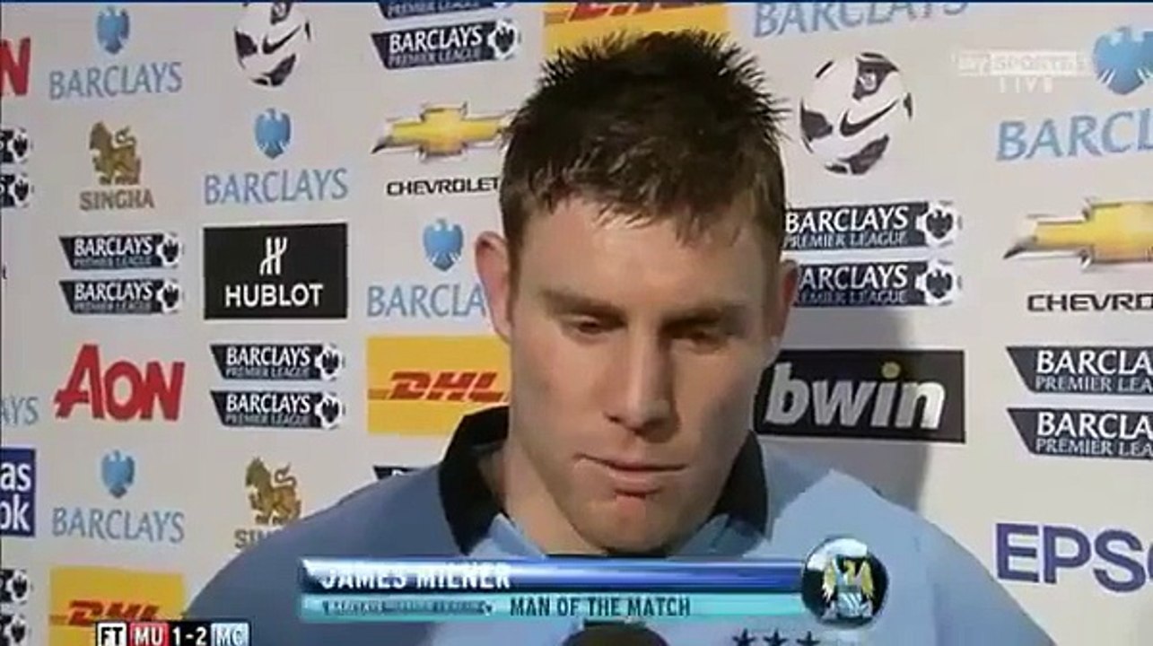 Manchester United Vs Manchester City 1-2 - Vincent Kompany & James Milner - April 8 2013
