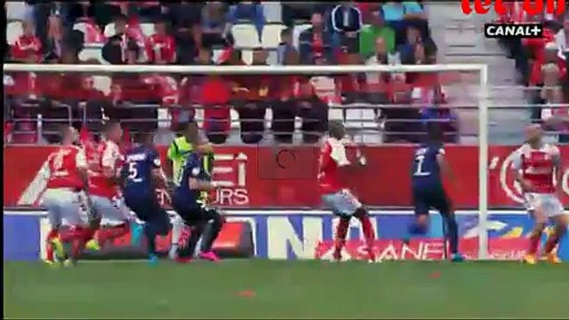 Layvin Kurzawa Fantastic Header Chance - Reims vs PSG - Ligue 1 - 19.09.2015