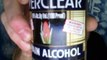 Dude chugs bottle of Everclear in seconds!!
