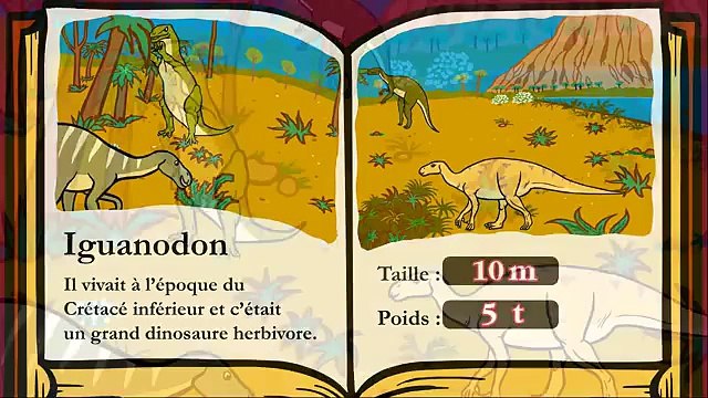 Iguanodon - Le Dictionnaire sur les dinosaures - Dessin animé éducatifs