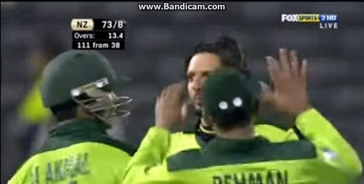 Shahid Afridi bowl 134 km/h world record vs New Zealand - 3rd t20