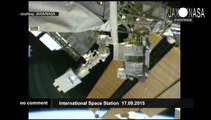 A Japanese astronaut has released a meteor observation microsatellite from the International Space Station