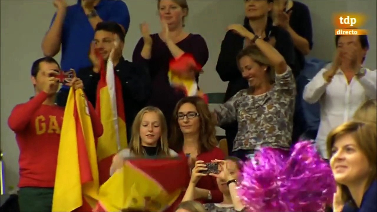 2015 Davis Cup Nadal/Verdasco vs. Nielsen/Kromann / Match point&Interview