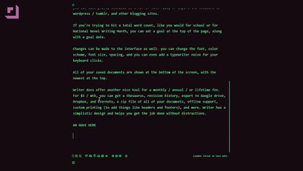 Simple Distraction Free Writing Site Makes You Feel Like a Hacker