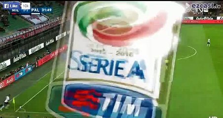 Oscar Hiljemark Fantastic Goal - Milan 1-1 Palermo - Serie A - 19.09.2015