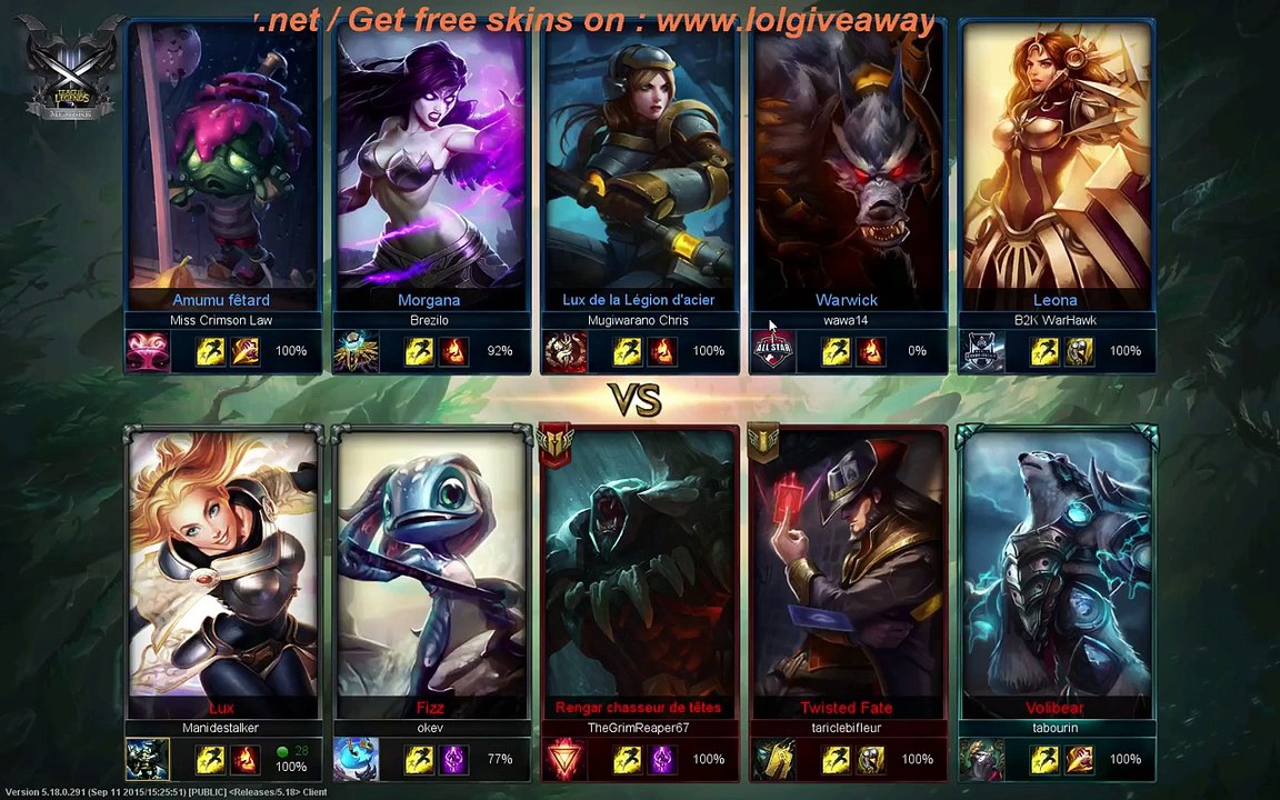 LolGiveAway Live (REPLAY) (2015-09-19 22:23:57 - 2015-09-20 00:19:01)