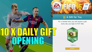 FIFA 16 PACK OPENING l 10 X DAILY GIFT l GIVE AWAY EPISODE 2 l ULTIMATEFIFPRO