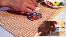 【Small】Japanese food Sashimi （食べれる極小の刺身、畳セット自作）