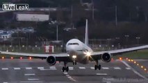 Plane Landing in strong winds