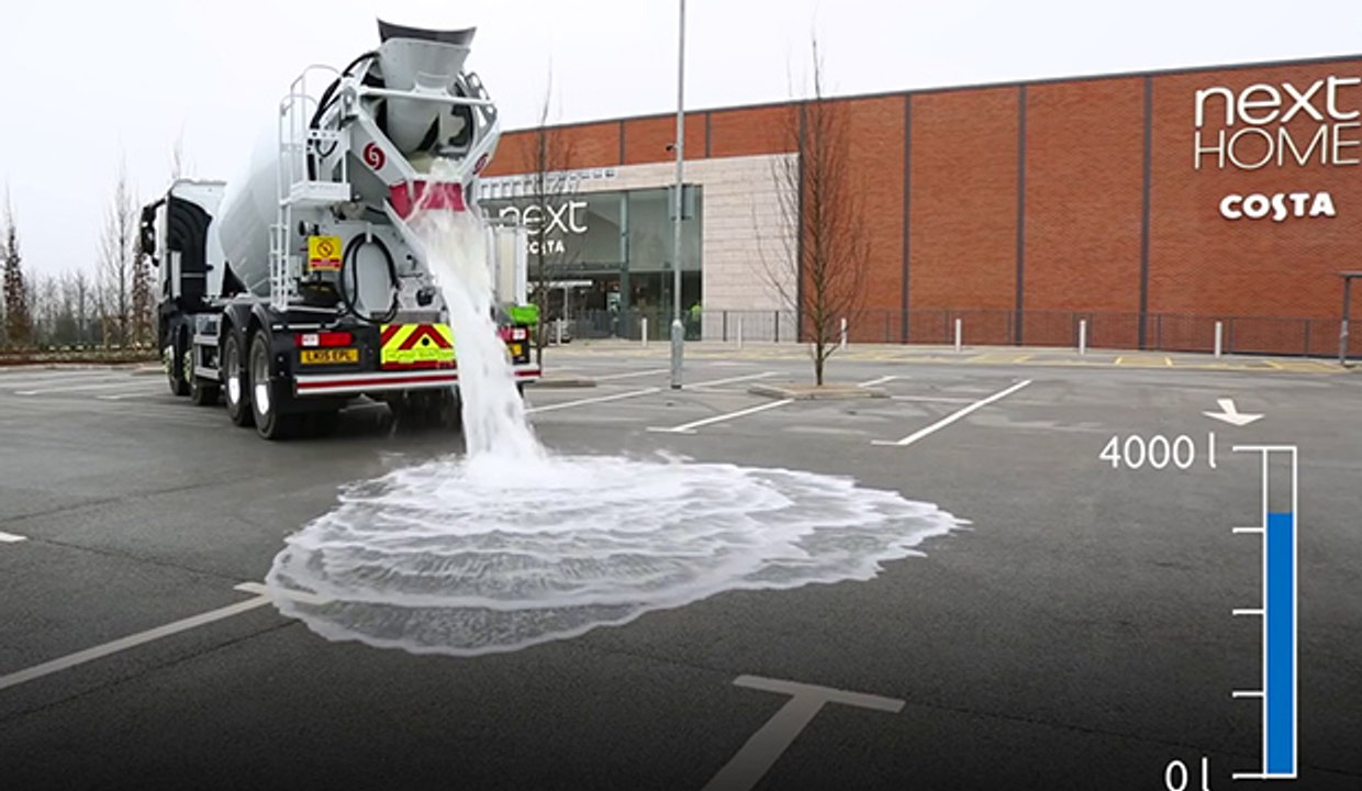 Un bitume absorbant capable d'évacuer 4000 litres d'eau en 1 minute